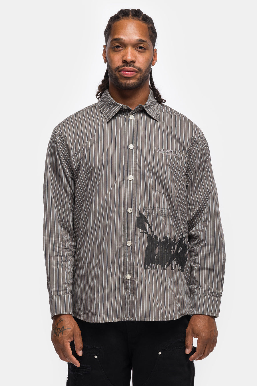 Riot Button Up Shirt in Green