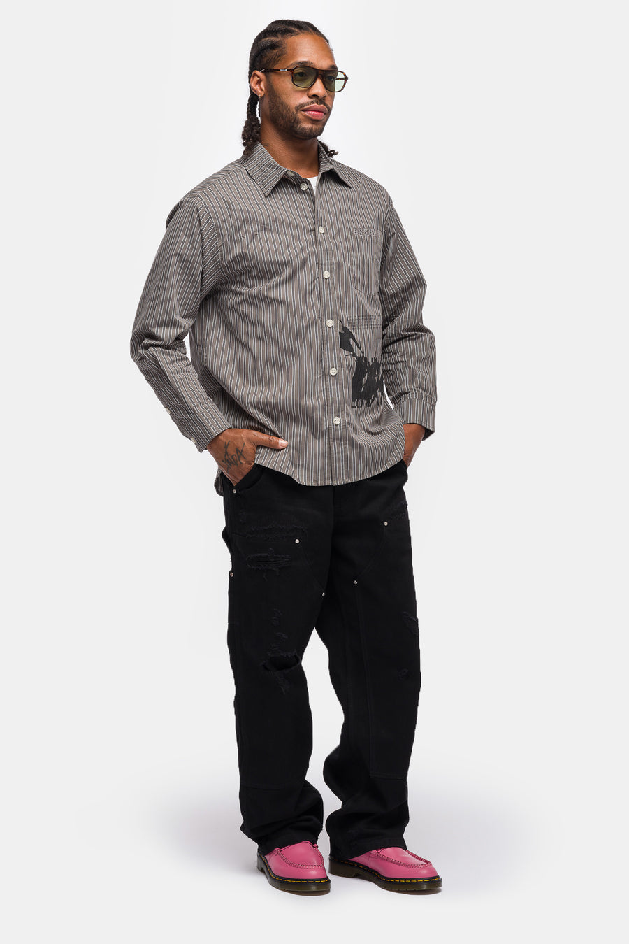 Riot Button Up Shirt in Green