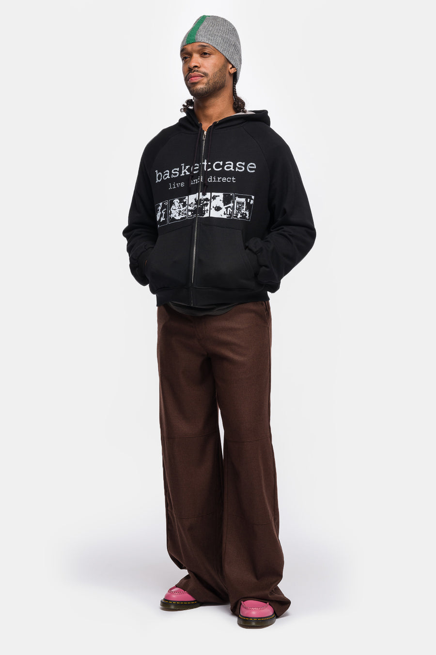 Scar Thermal Line Zip Hoodie in Black
