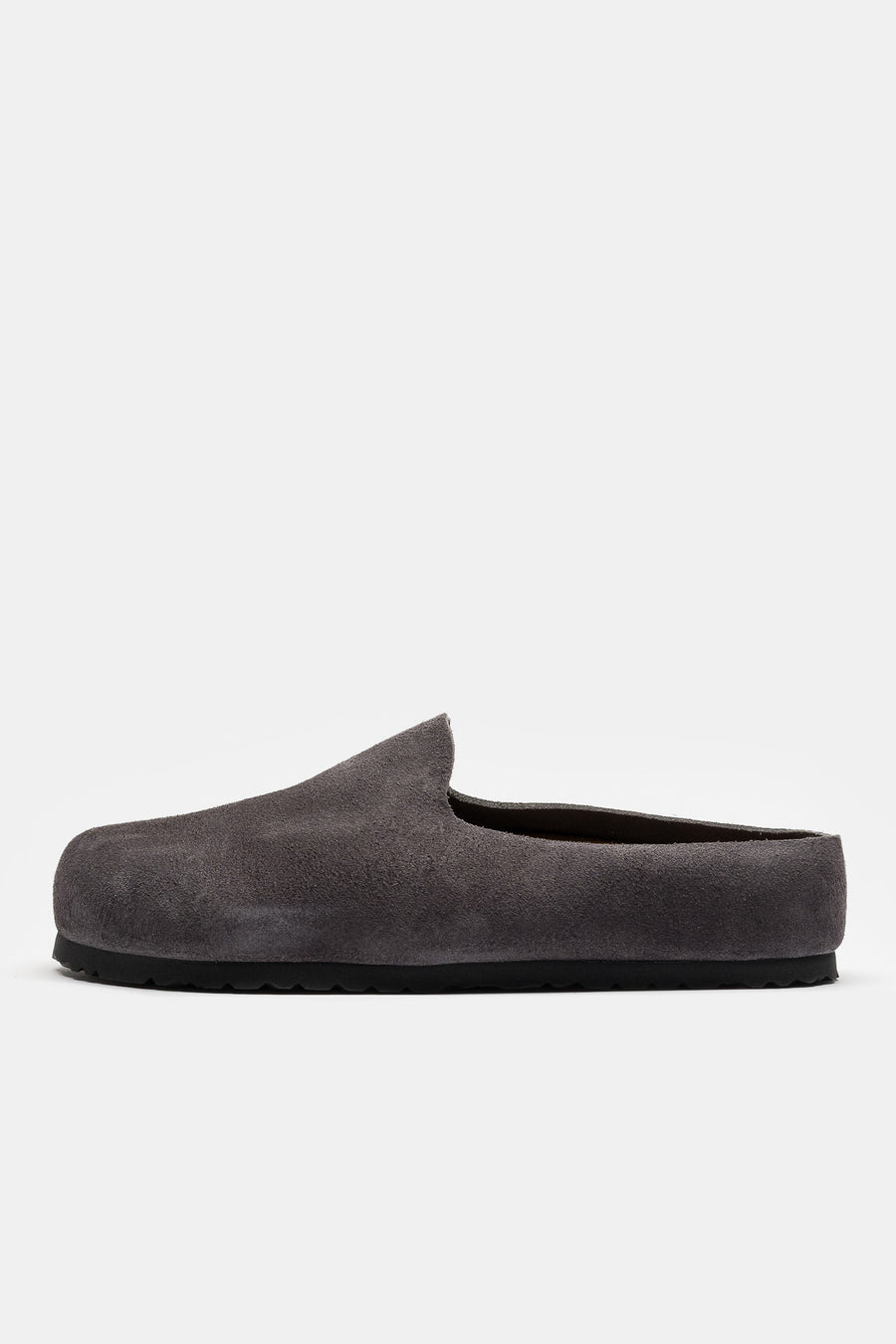 Birkenstock Amsterdam Wrapped Suede Mule in Charcoal - Notre