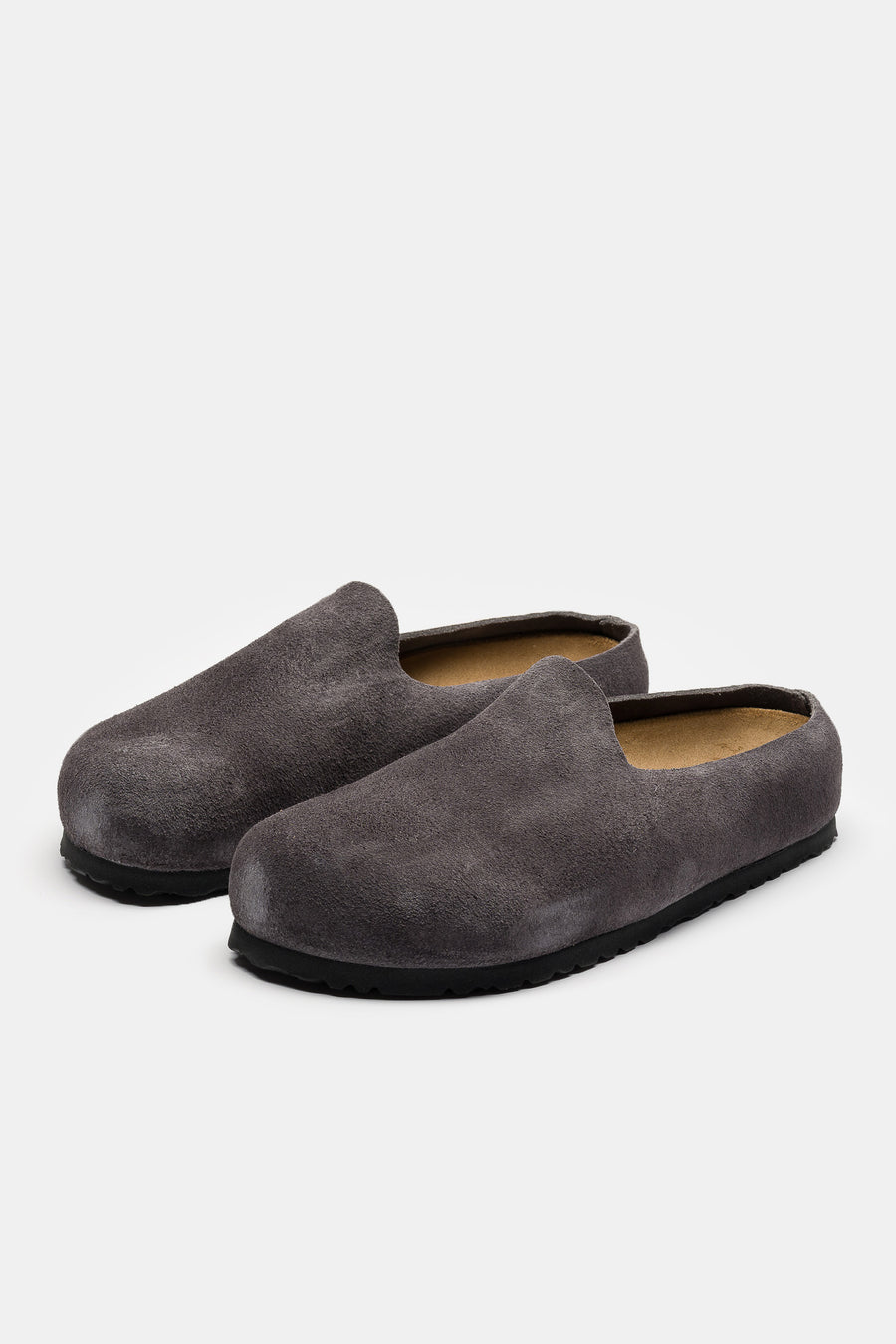 Birkenstock Amsterdam Wrapped Suede Mule in Charcoal - Notre