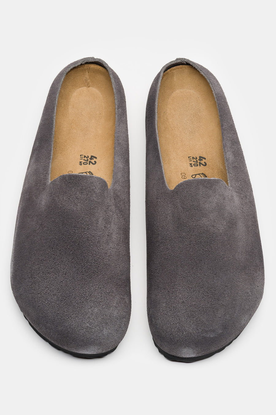 Birkenstock Amsterdam Wrapped Suede Mule in Charcoal - Notre