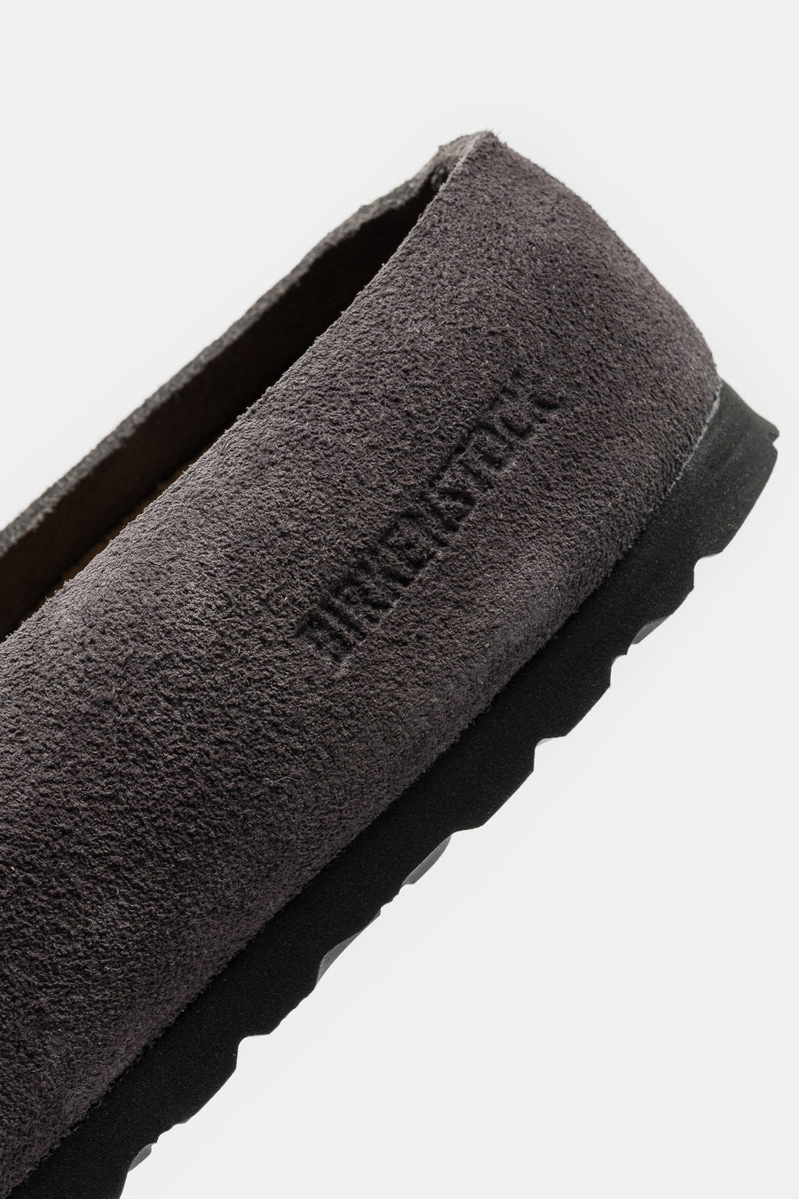 Birkenstock Amsterdam Wrapped Suede Mule in Charcoal - Notre