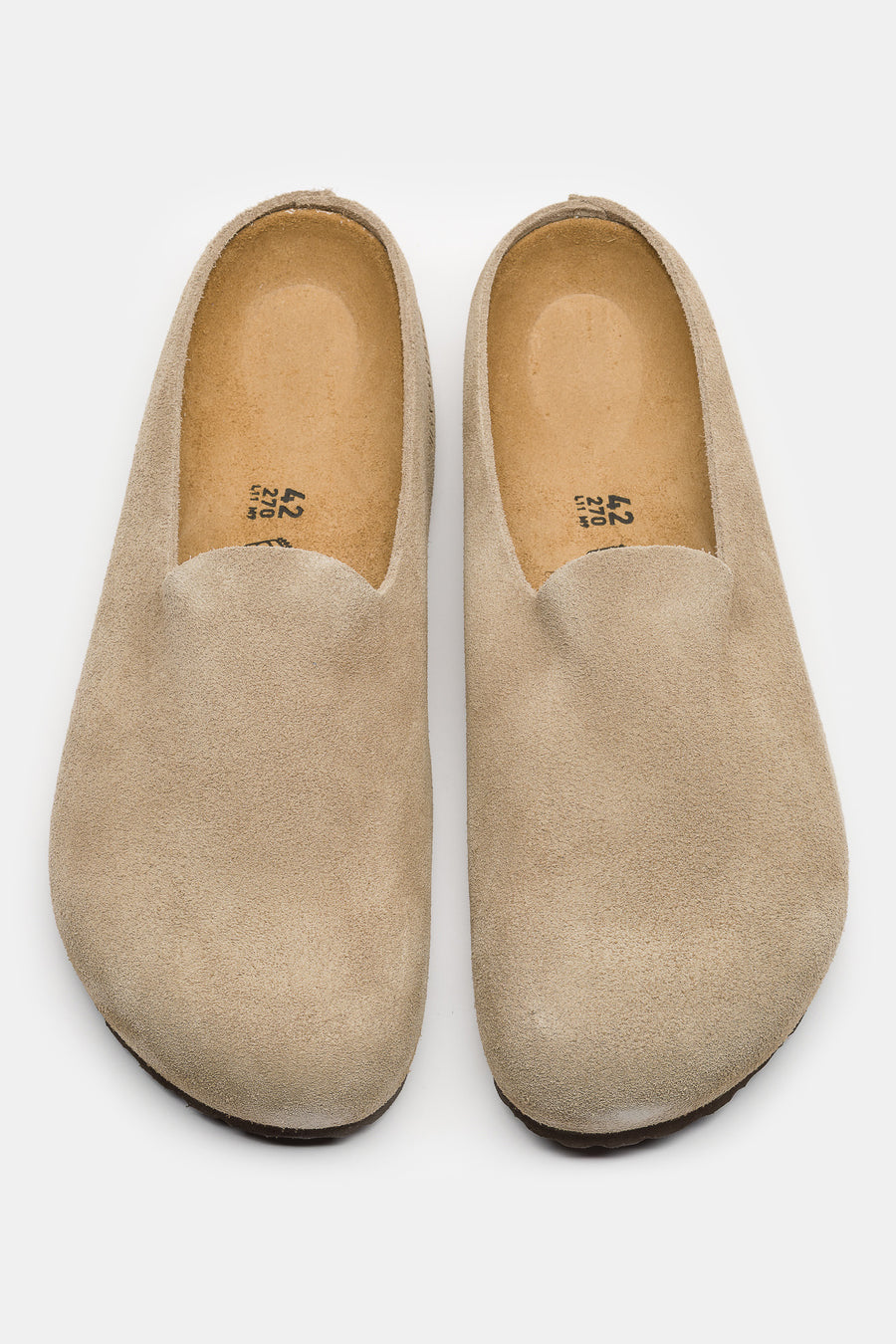 Birkenstock Amsterdam Wrapped Suede Mule in Taupe - Notre
