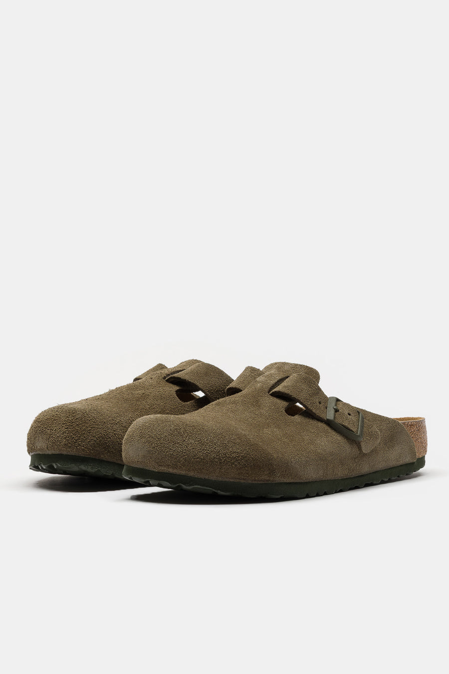 Birkenstock Boston Mule in Thyme Suede - Notre