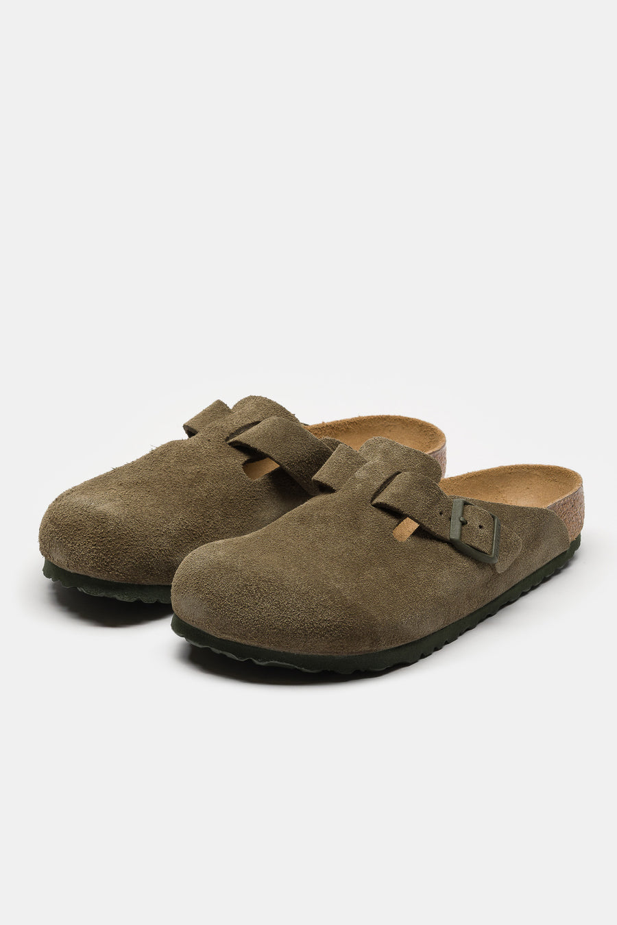 Birkenstock Boston Mule in Thyme Suede - Notre