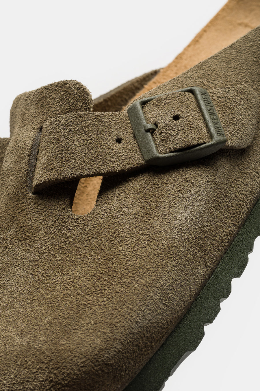 Birkenstock Boston Mule in Thyme Suede - Notre