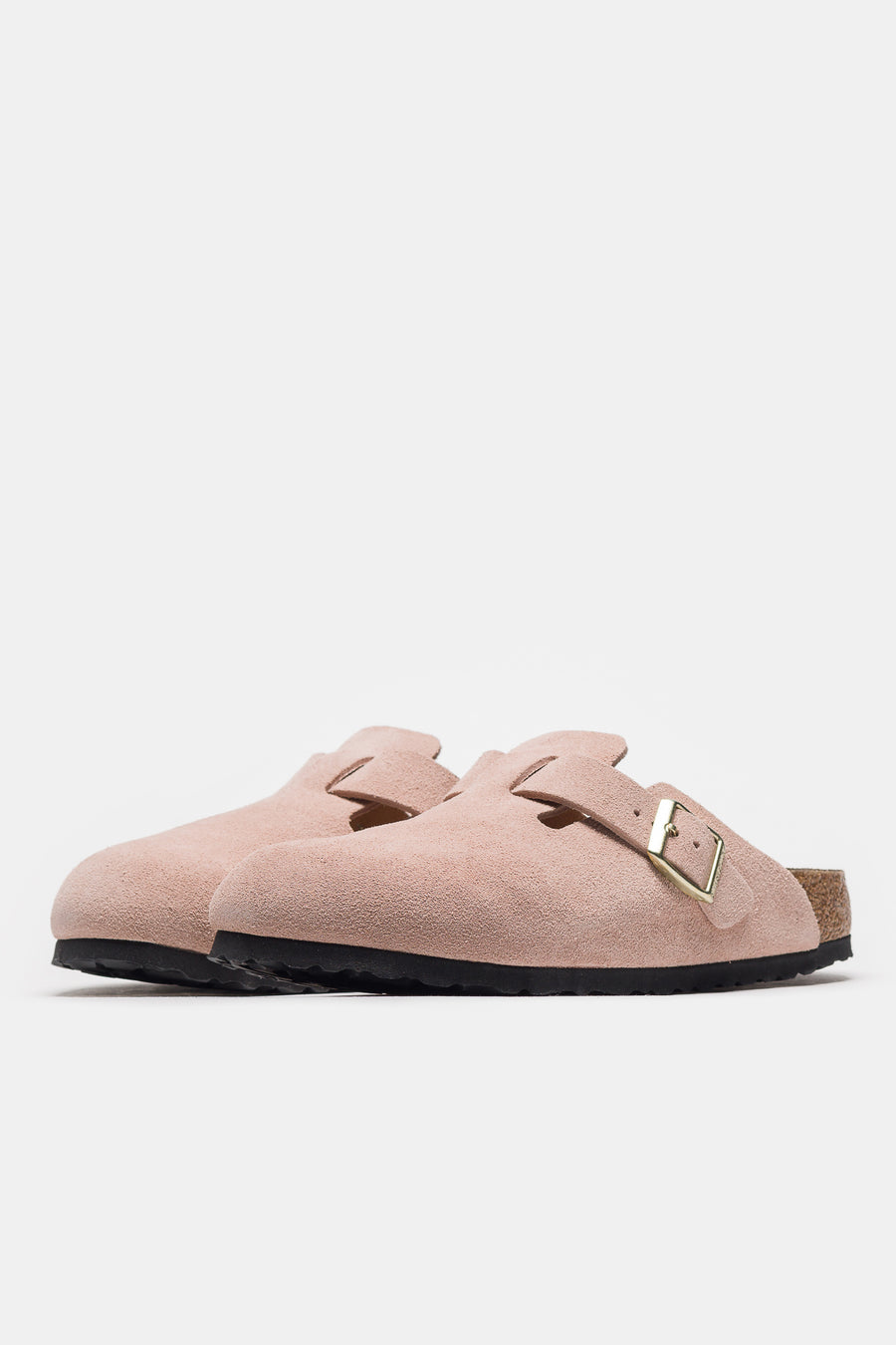 Birkenstock Boston Suede Mule in Light Rose - Notre
