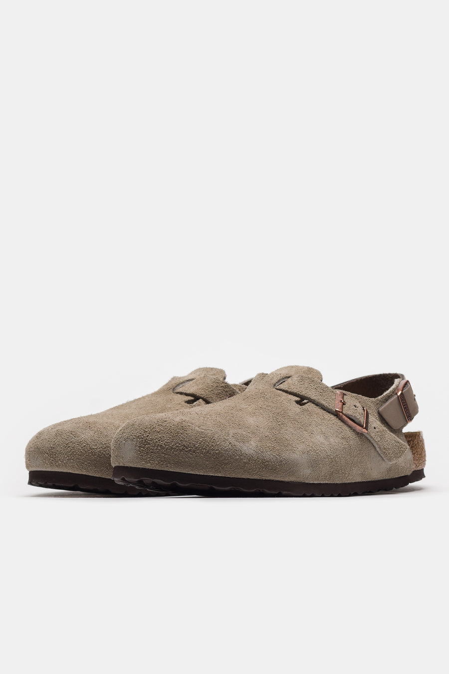 Birkenstock Tokio Suede Clog in Taupe - Notre