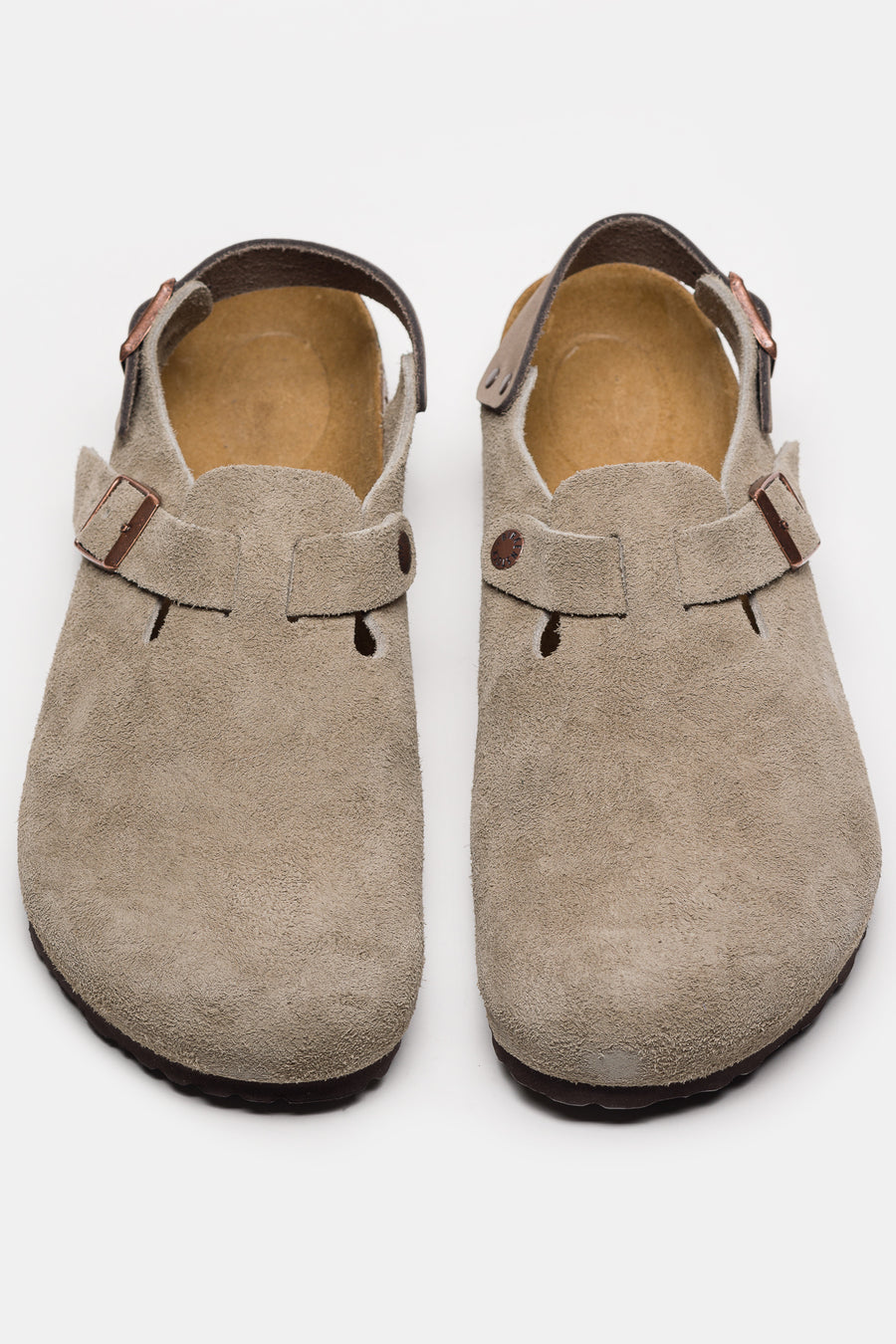 Tokio Suede Clog in Taupe Tokio Suede Clog in Taupe