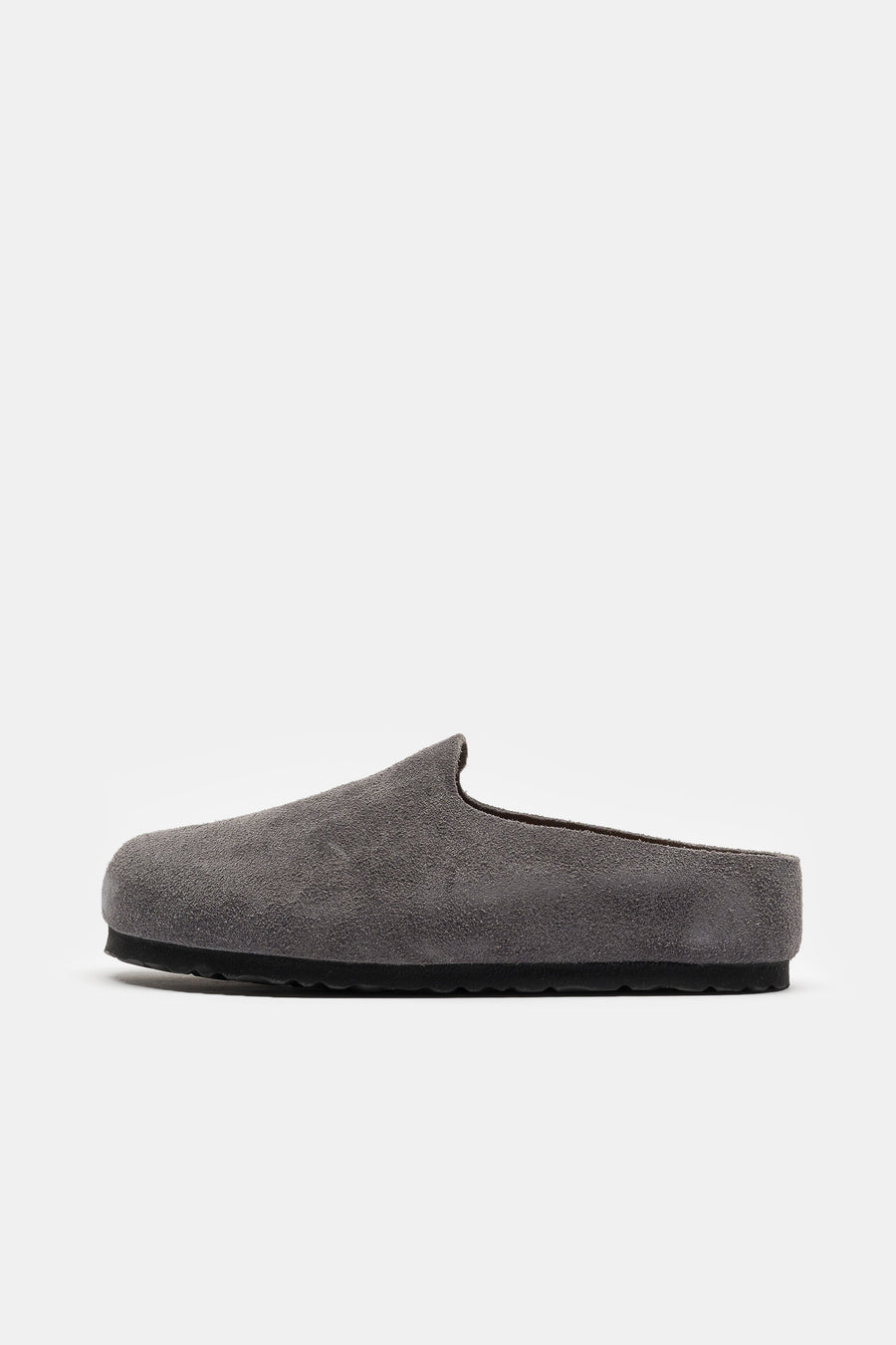 Birkenstock Women's Amsterdam Wrapped Suede Mule in Charcoal - Notre