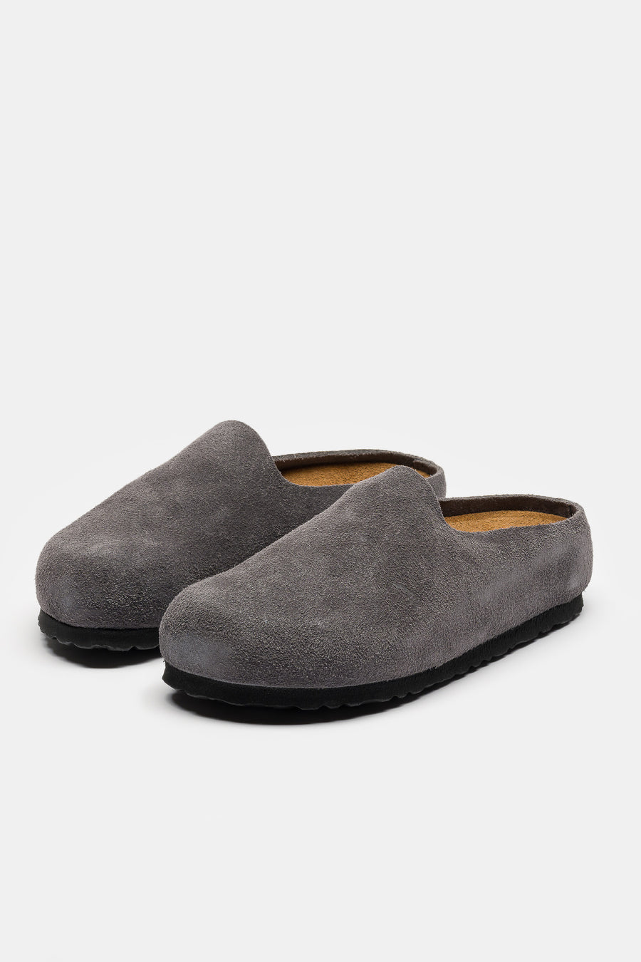 Birkenstock Women's Amsterdam Wrapped Suede Mule in Charcoal - Notre