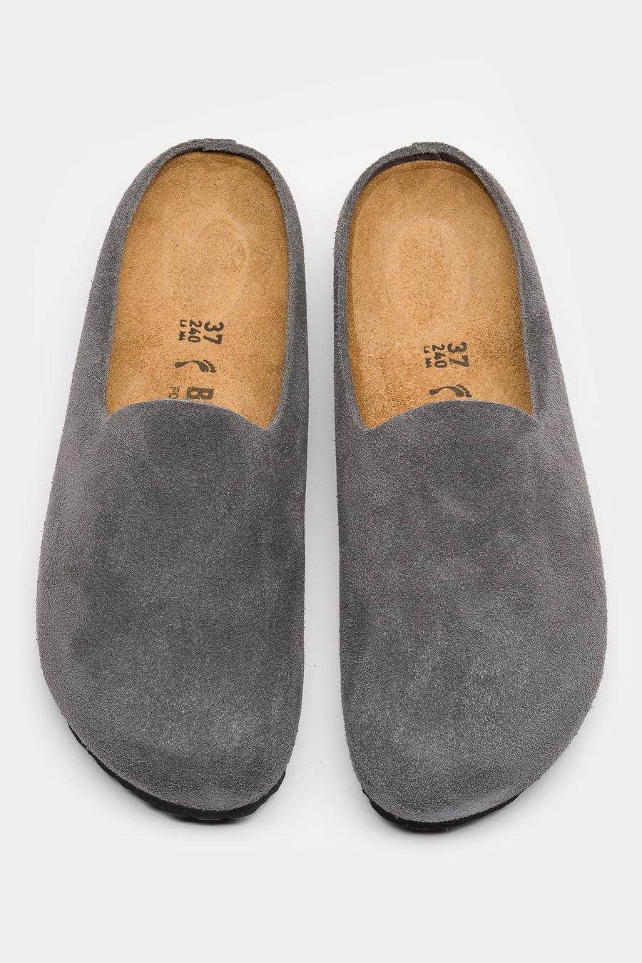 Birkenstock Women's Amsterdam Wrapped Suede Mule in Charcoal - Notre
