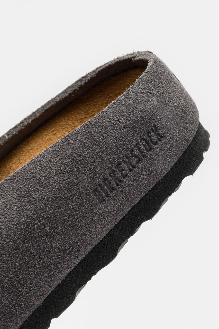 Birkenstock Women's Amsterdam Wrapped Suede Mule in Charcoal - Notre