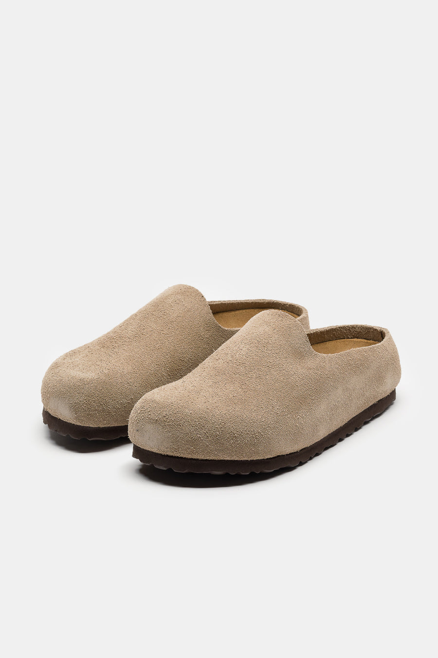 Birkenstock Women's Amsterdam Wrapped Suede Mule in Taupe - Notre