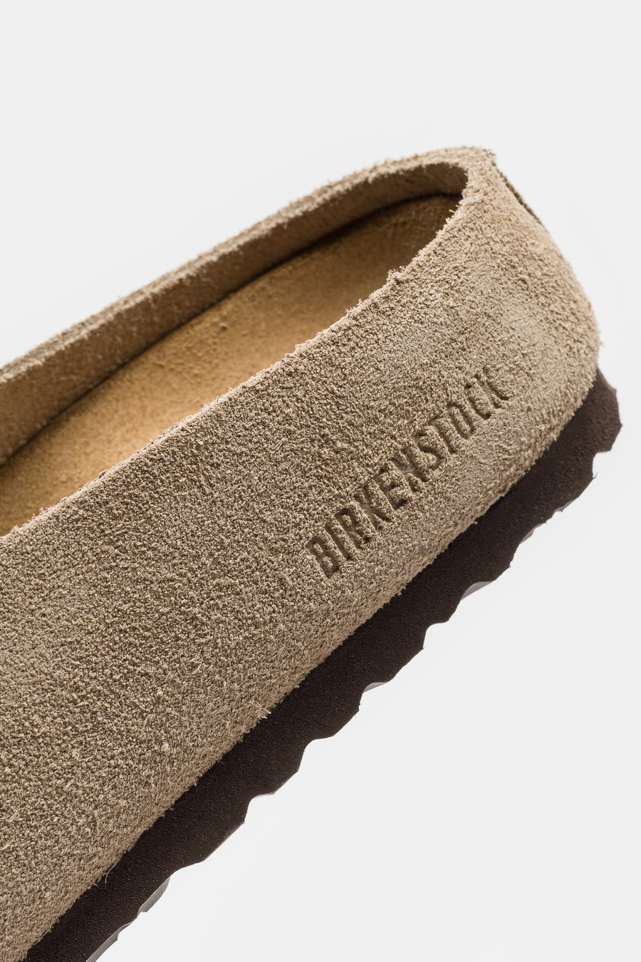 Birkenstock Women's Amsterdam Wrapped Suede Mule in Taupe - Notre