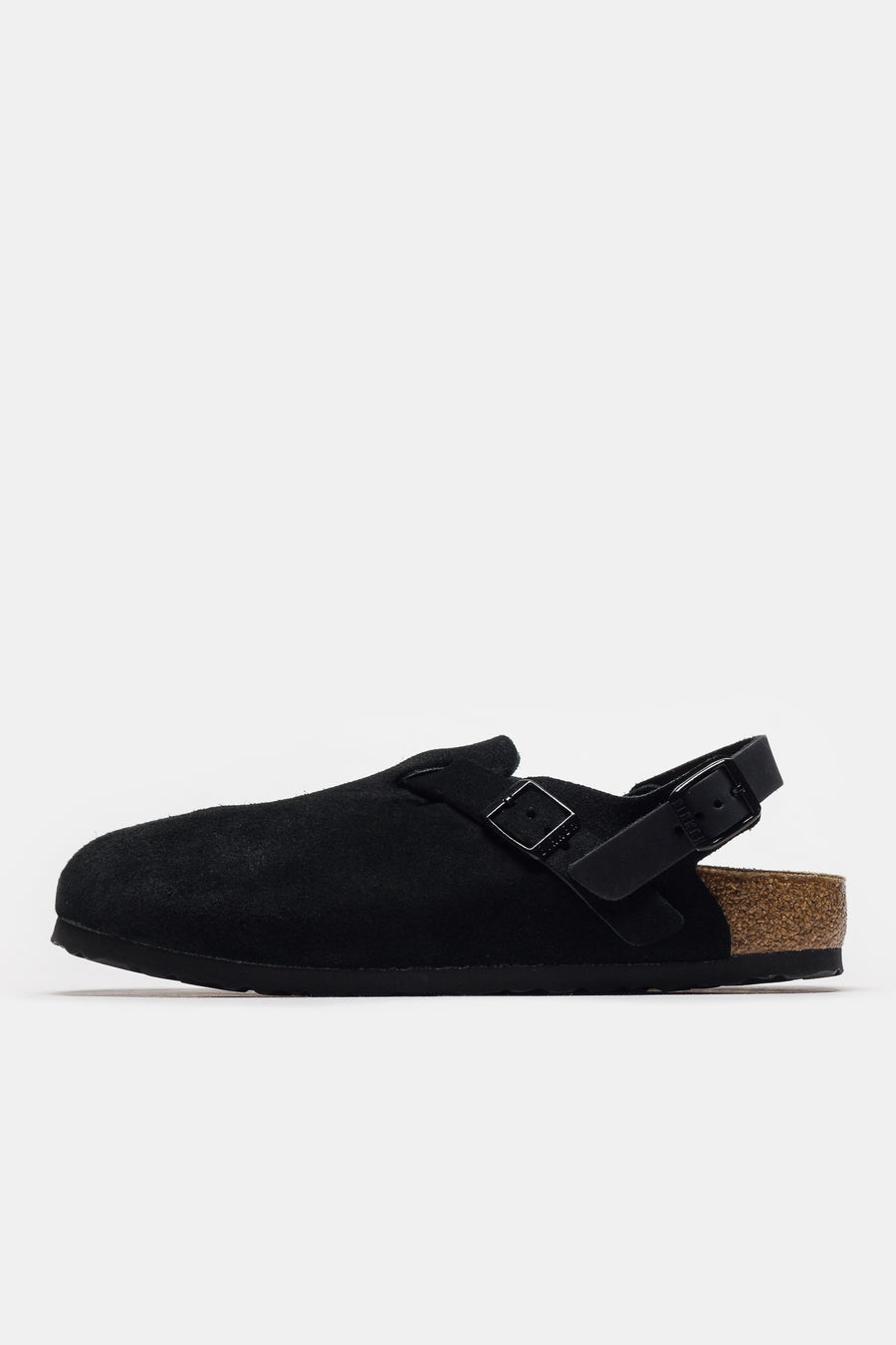 Birkenstock Womens Tokio Suede Clog in Black - Notre