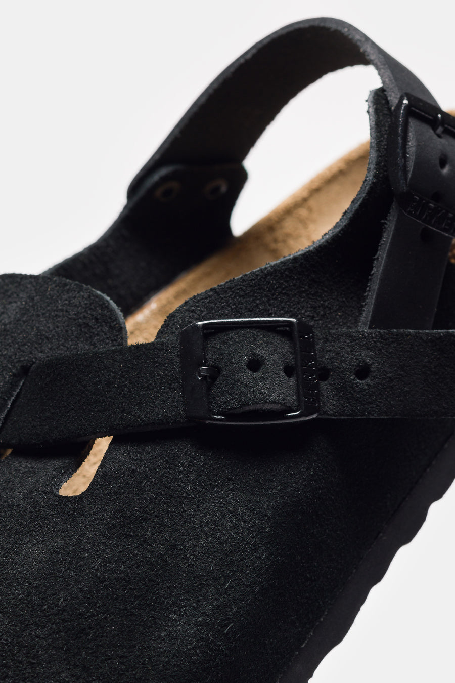 Birkenstock Womens Tokio Suede Clog in Black - Notre