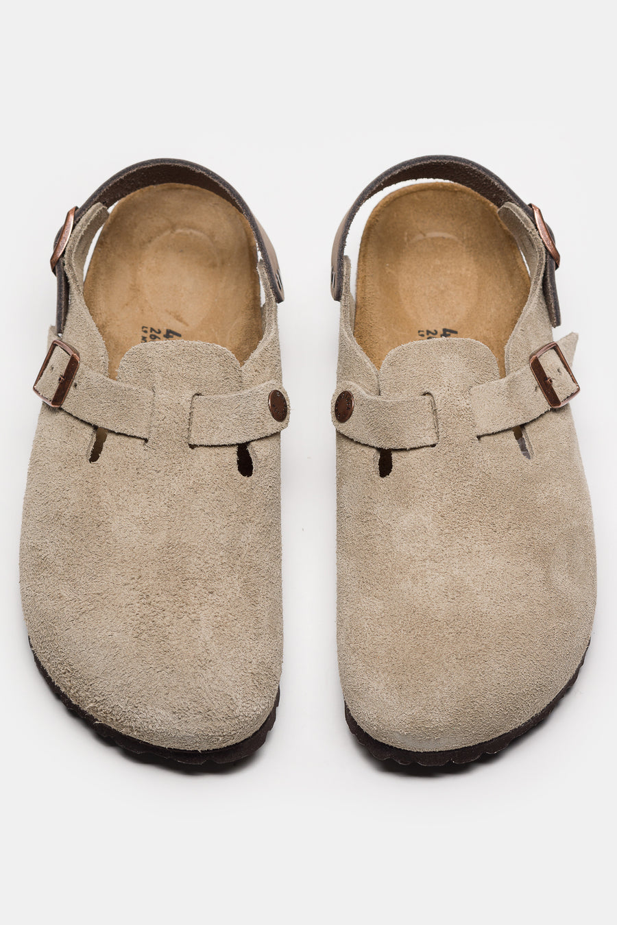 Birkenstock Womens Tokio Suede Clog in Taupe - Notre