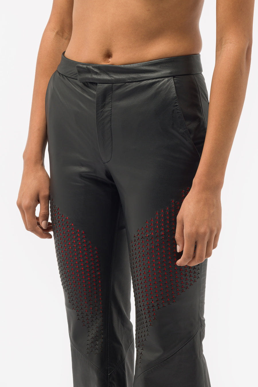 Chet Lo - Women's Tire Trouser in Black/Red