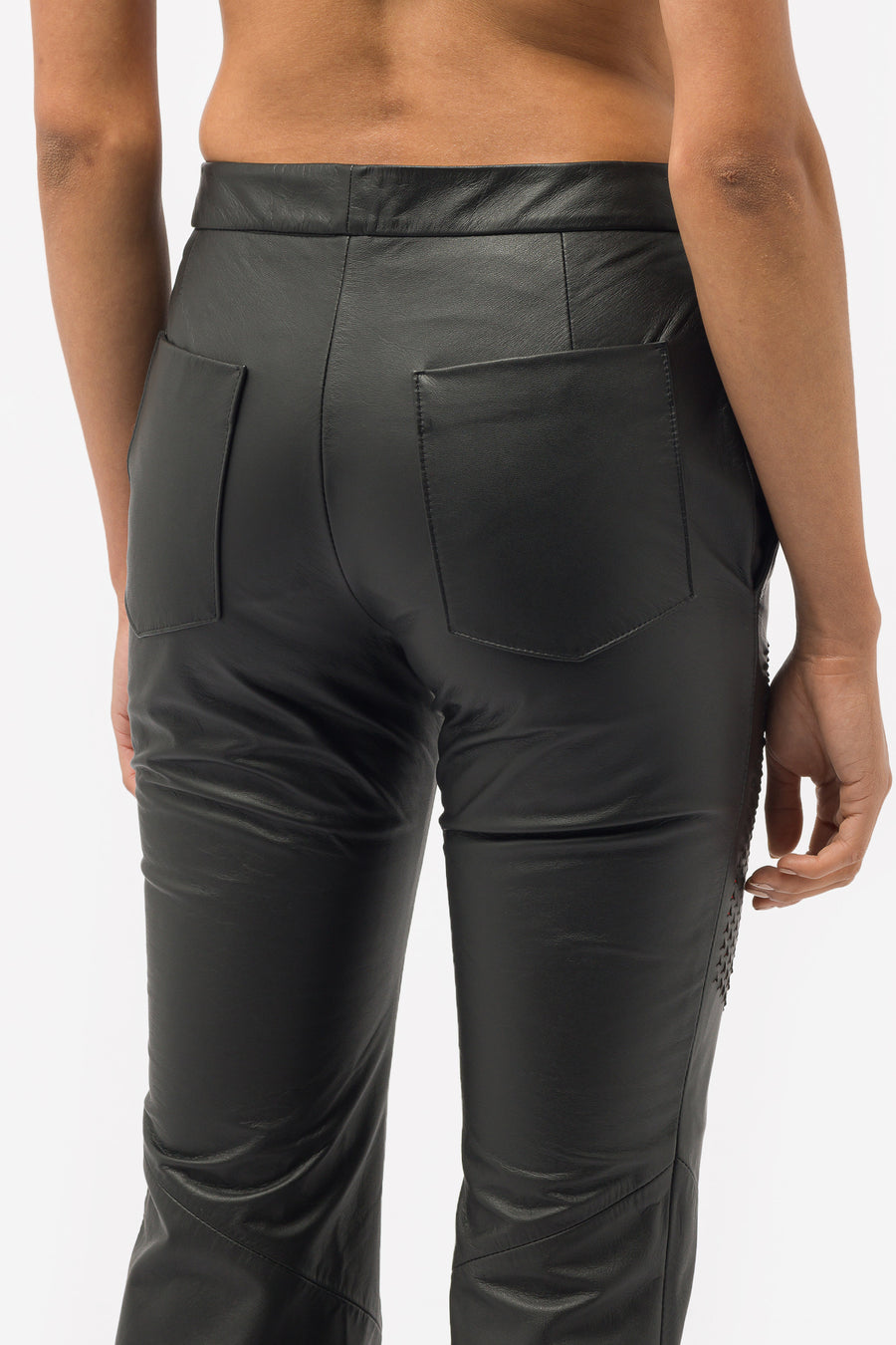 Chet Lo - Women's Tire Trouser in Black/Red