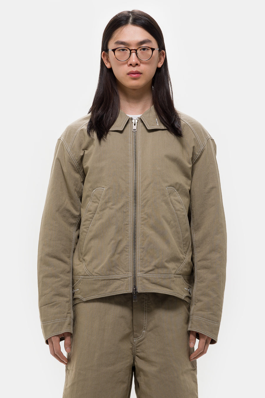 Colin Meredith Welder Zip Insulated Jacket in Travertine - Notre