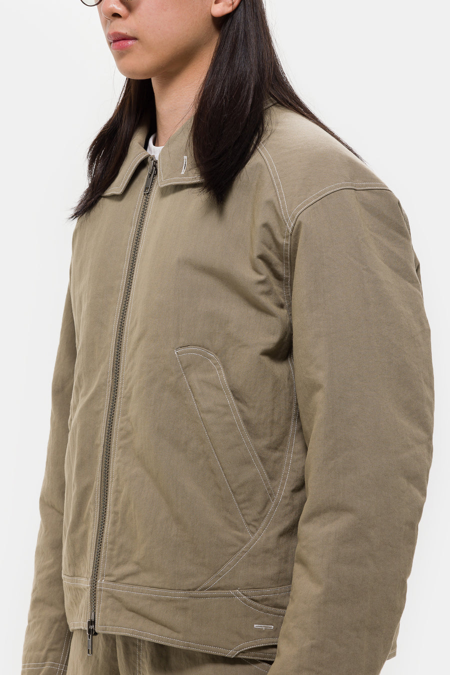 Colin Meredith Welder Zip Insulated Jacket in Travertine - Notre