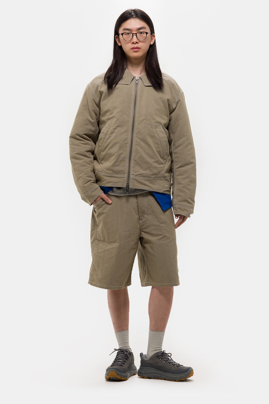 Colin Meredith Welder Zip Insulated Jacket in Travertine - Notre