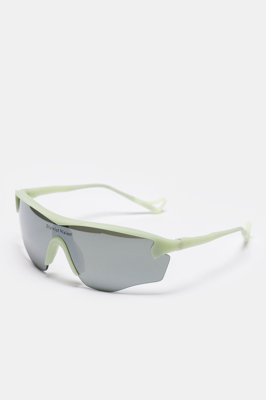 District Vision Junya Racer Sunglasses in Pistachio/D+ Silver Flash Mirror - Notre