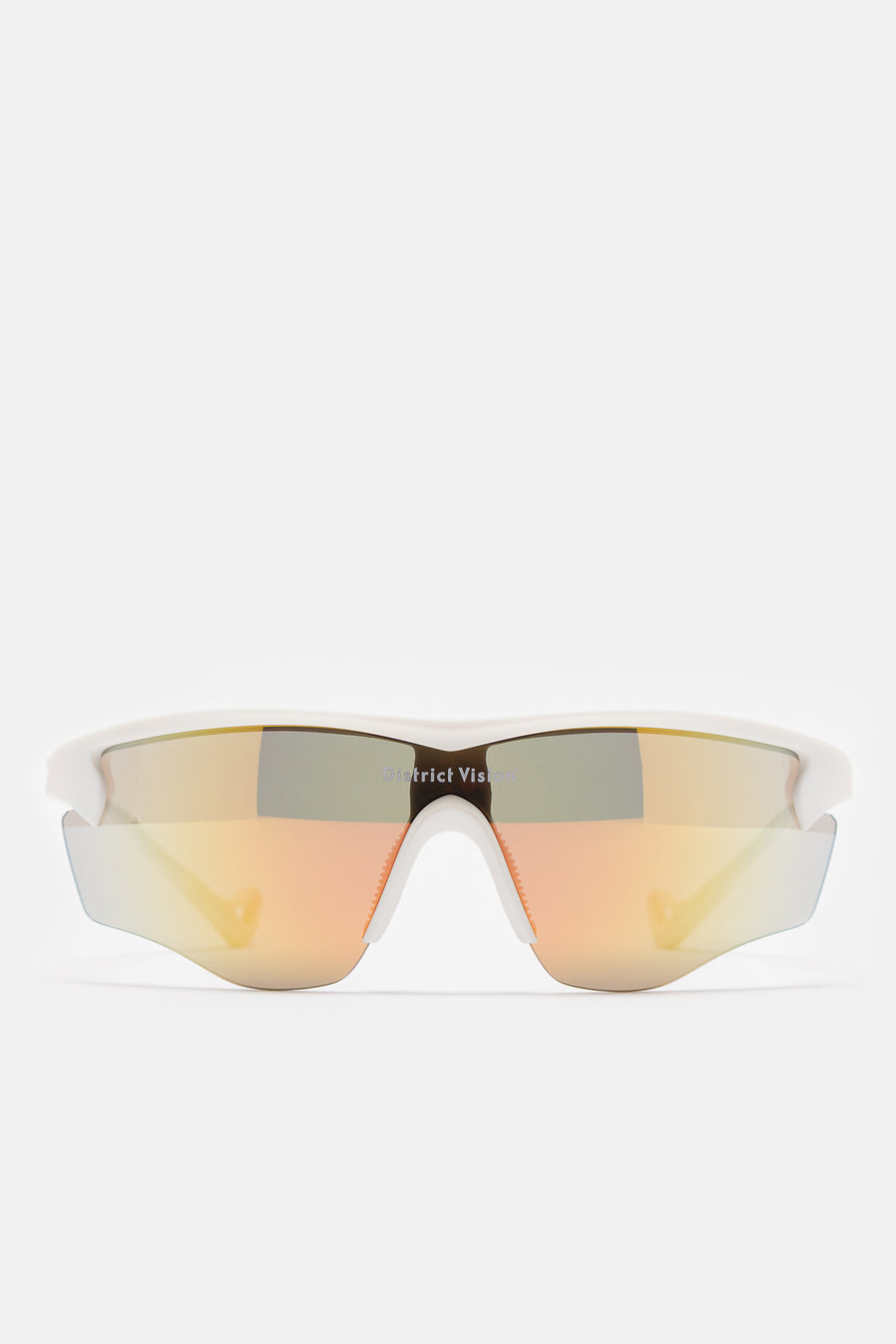 District Vision Junya Racer Sunglasses in White/D+ Amber Mirror - Notre