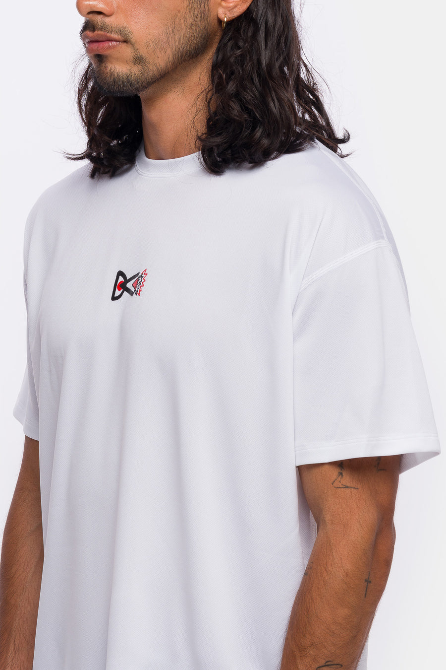 District Vision Short Sleeve Boxy Training T-Shirt in White - Notre