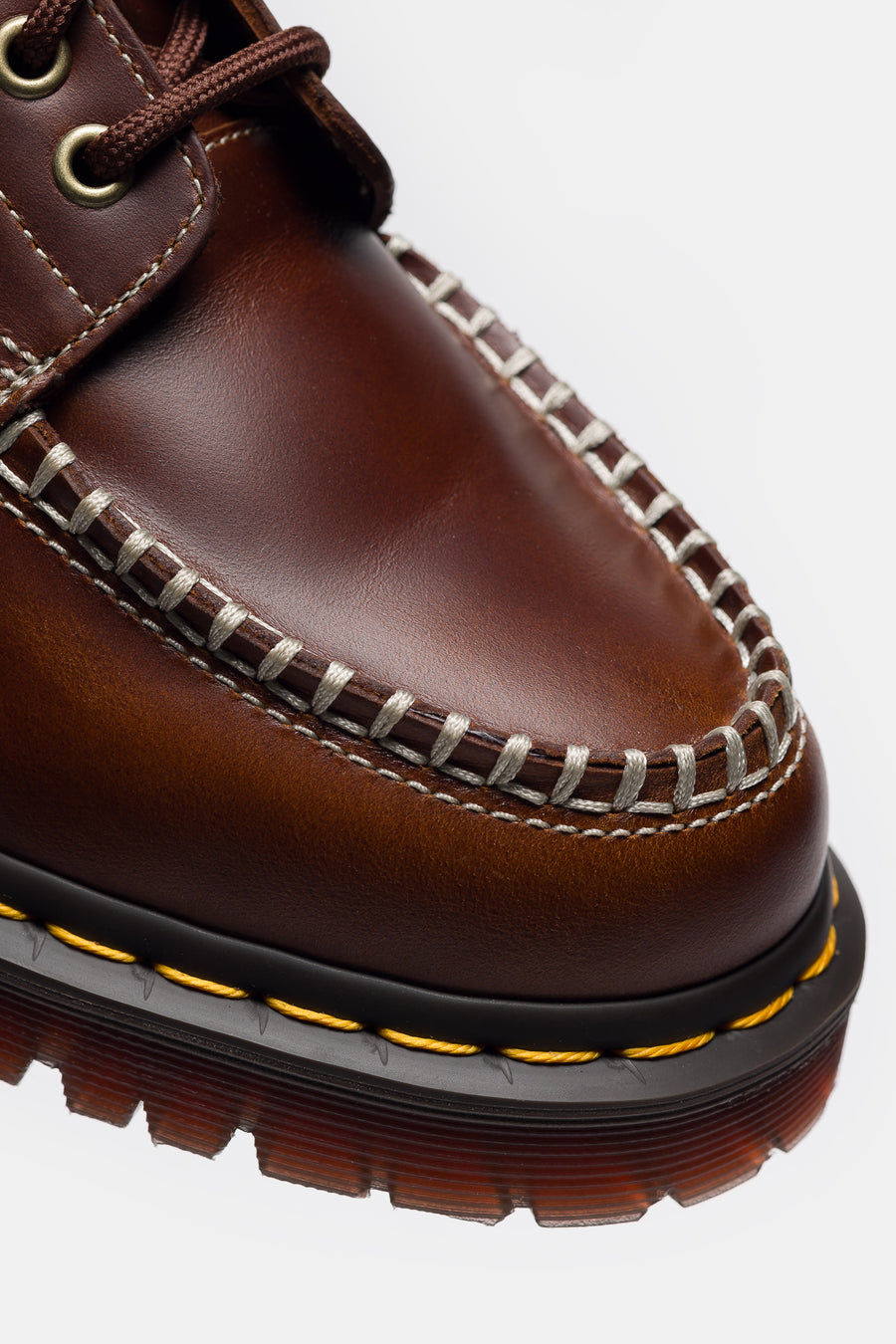 Lowell Moc Toe Shoe in Butterscotch - Dr Martens