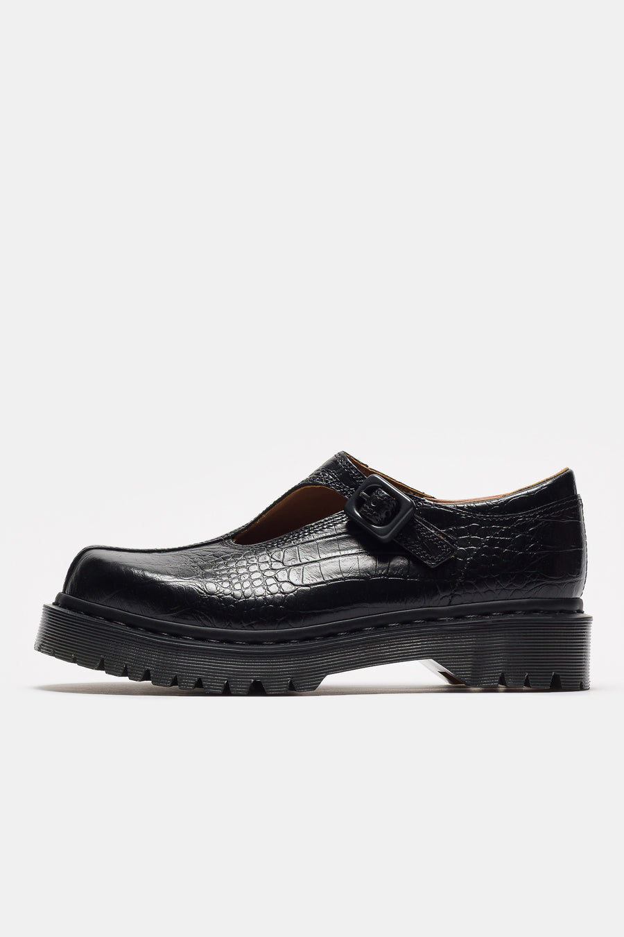 Dr. Martens Rejena Mary Jane Croc Emboss Shoe in Black - Notre
