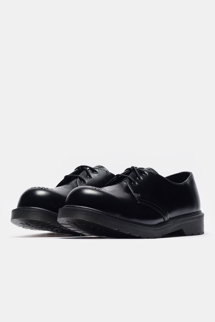 1461 Analine Leather Steel Toe Derby in Black