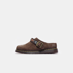 Isham Suede Jacquard Mule in Brown - Dr. Martens