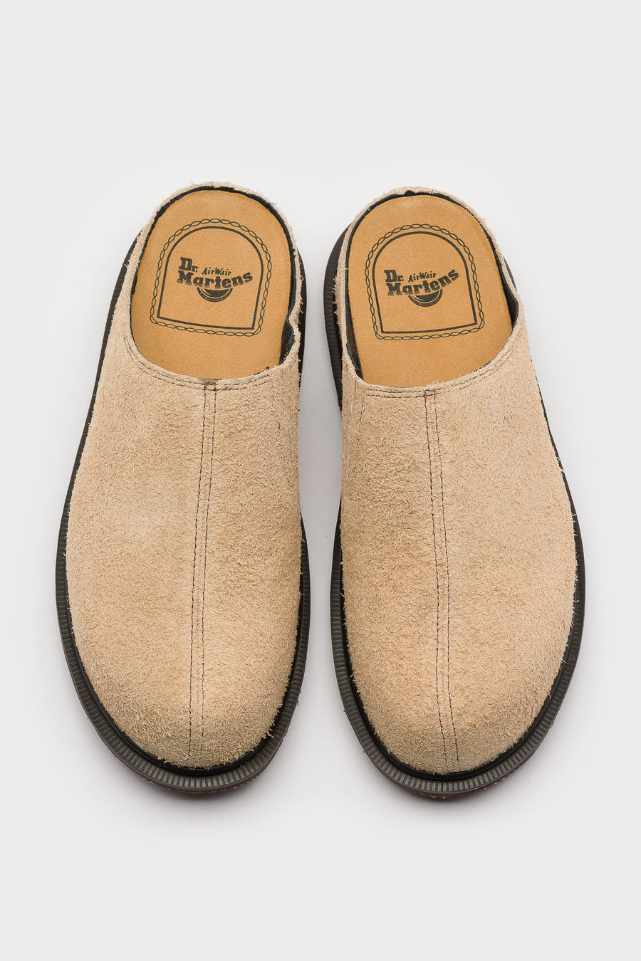 Dr. Martens San Hairy Suede Mule in Savannah Tan - Notre