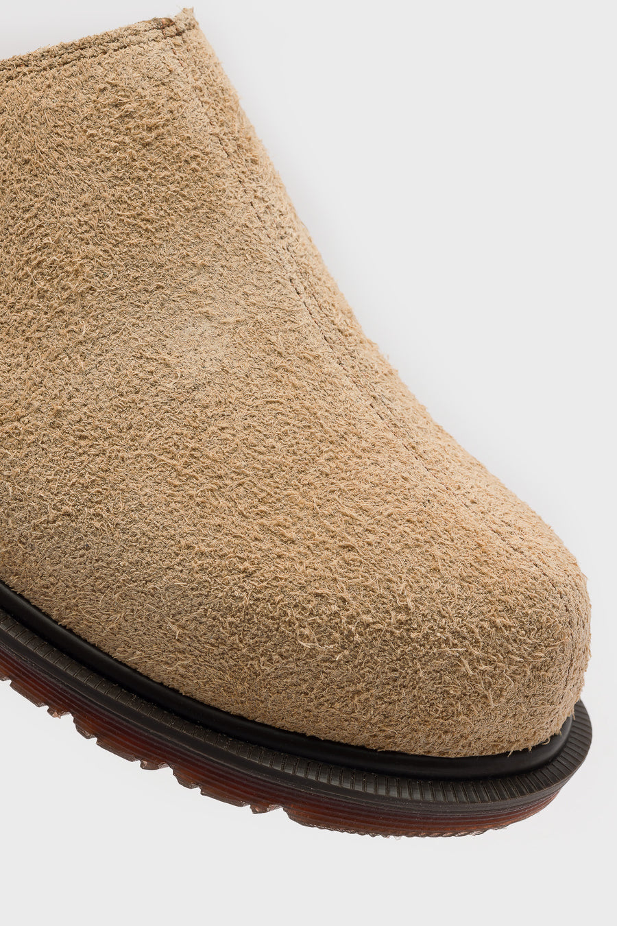 Dr. Martens San Hairy Suede Mule in Savannah Tan - Notre