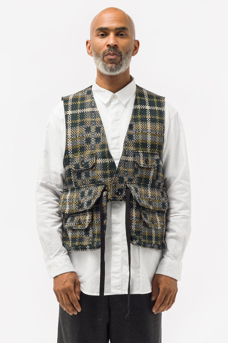 Engineered Garments - Fowl Vest in Black/Tan