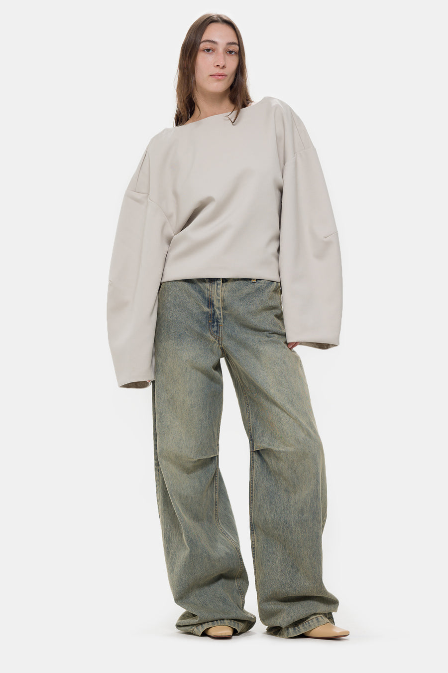 Entire Studios Boat Neck Jumper in Off White - Notre