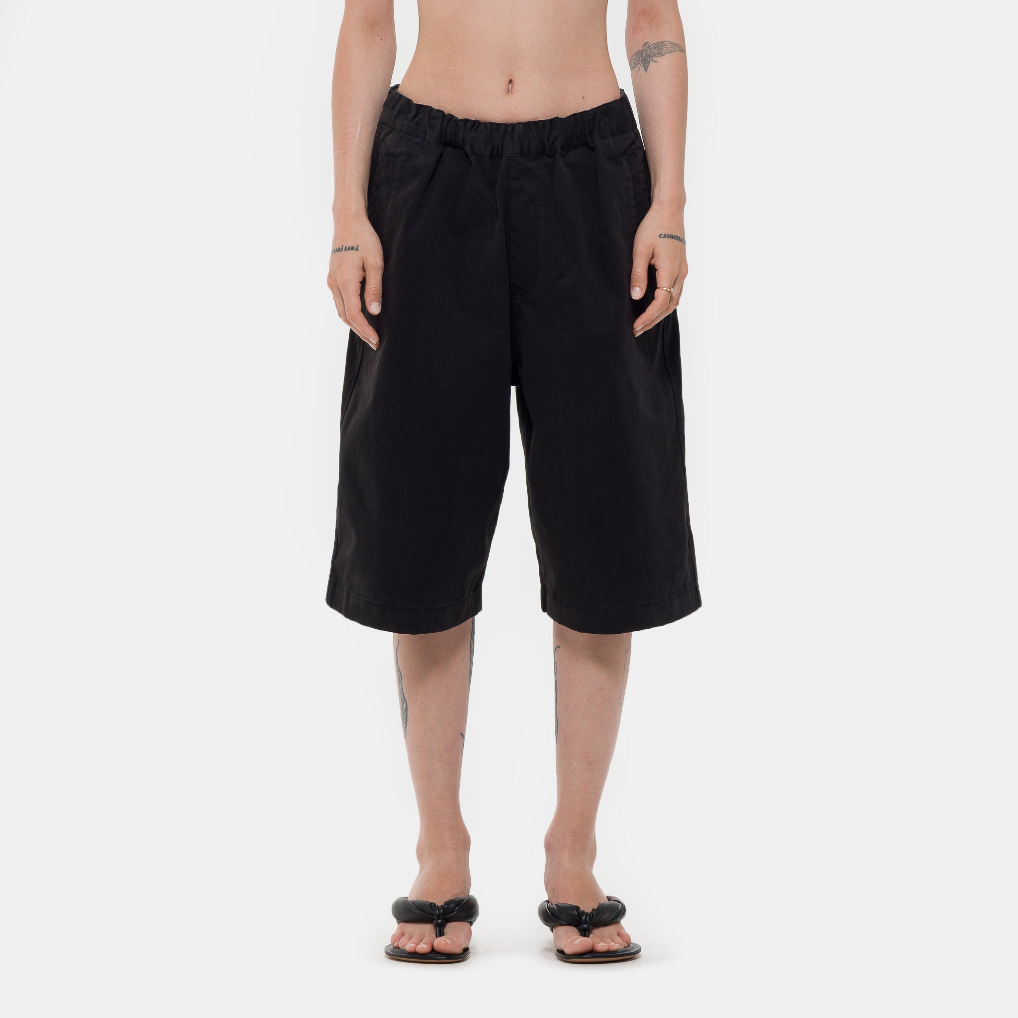 ショートパンツ ENTIRE STUDIOS Women Shorts  Burmudas ES2379SO Black area short black leather – entire studios