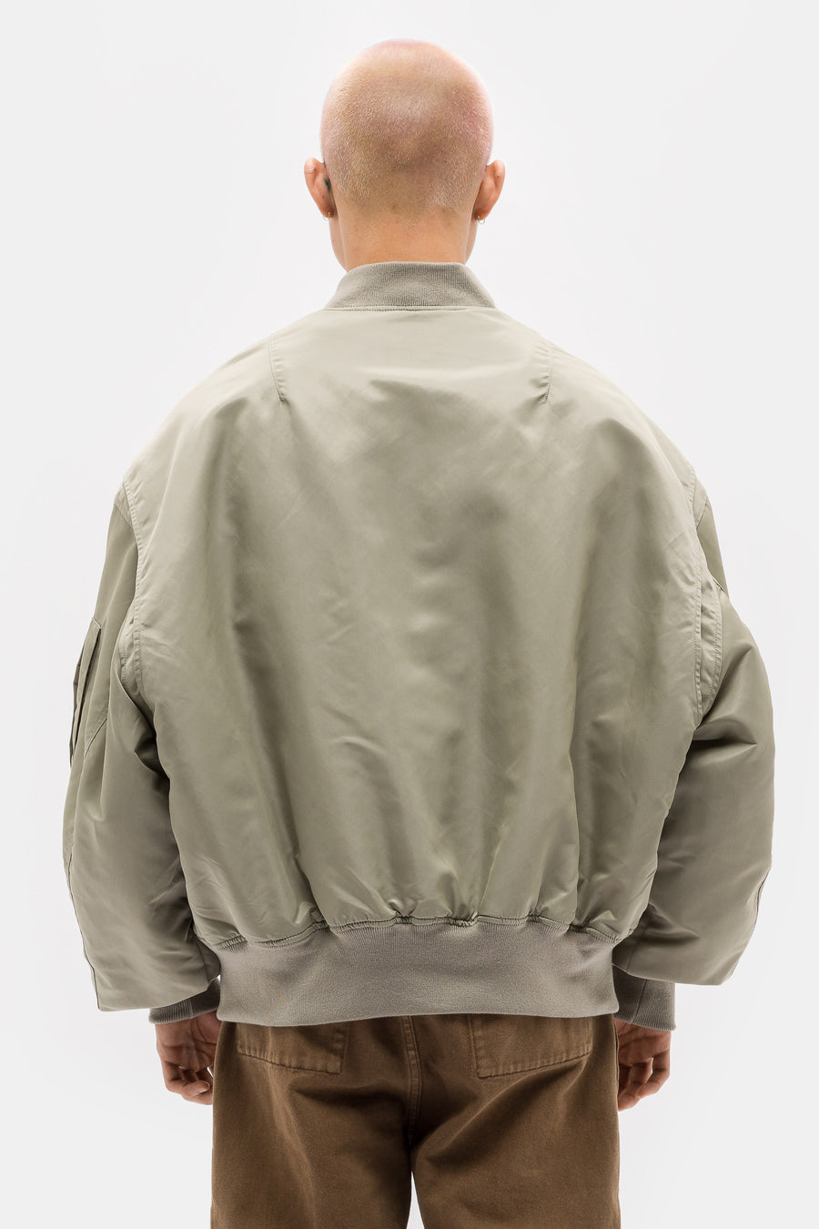 Entire Studios Broad Bomber Jacket in Light Olive Entire Studios Broad Bomber Jacket in Light Olive