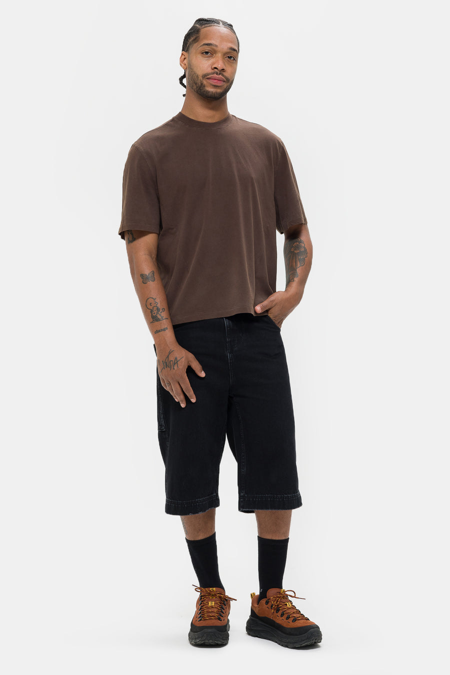 Entire Studios Dart Tee in Brown - Notre