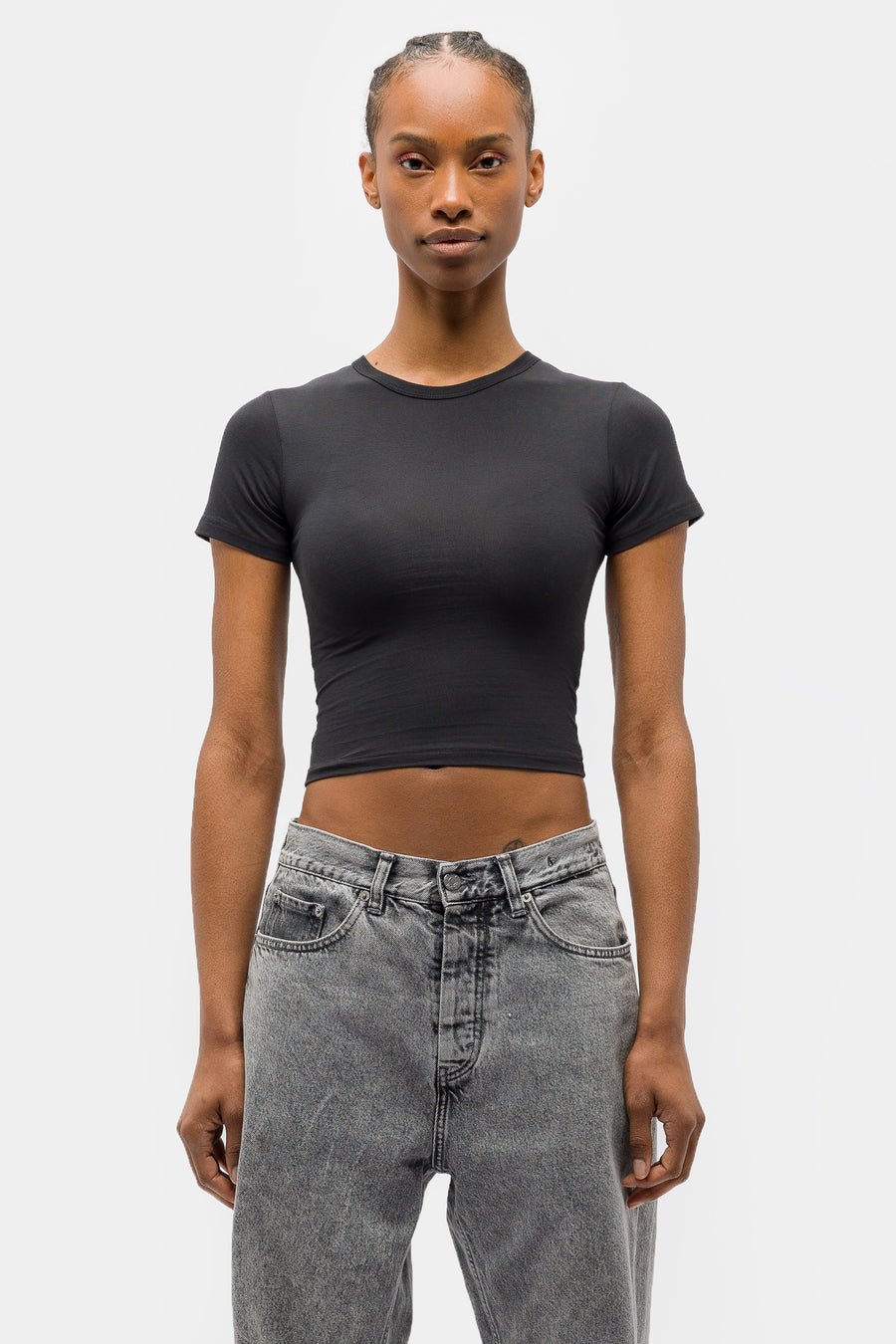 トップス entire studios mini tee black M micro tee washed black – entire studios
