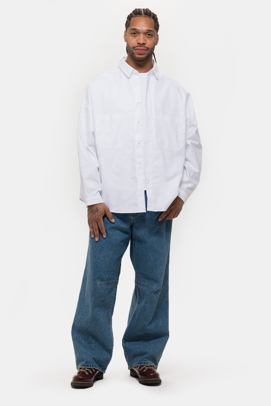 Oxford Balloon Shirt in White