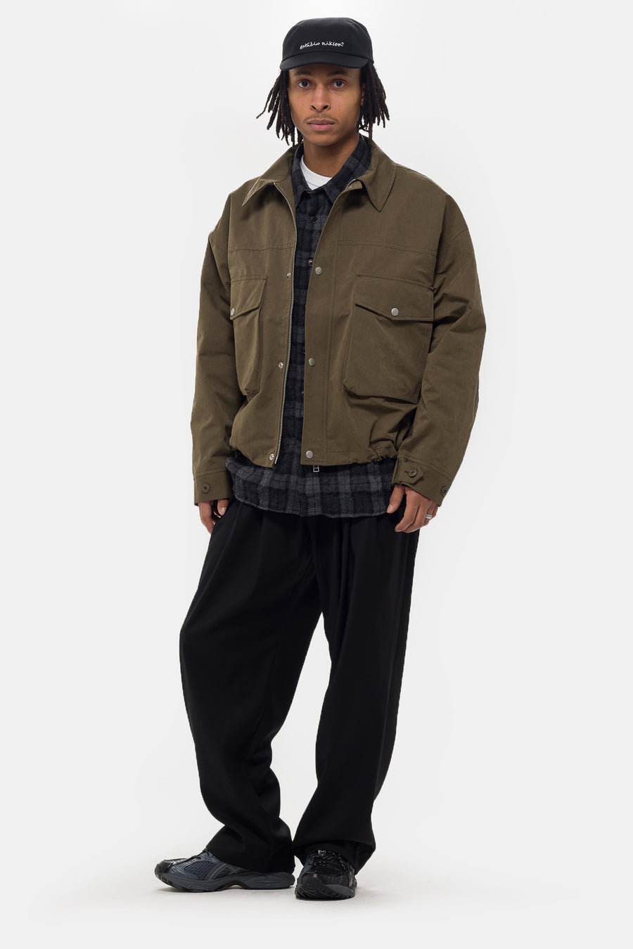 Estudio Niksen Pintuck Wide Trouser in Black - Notre