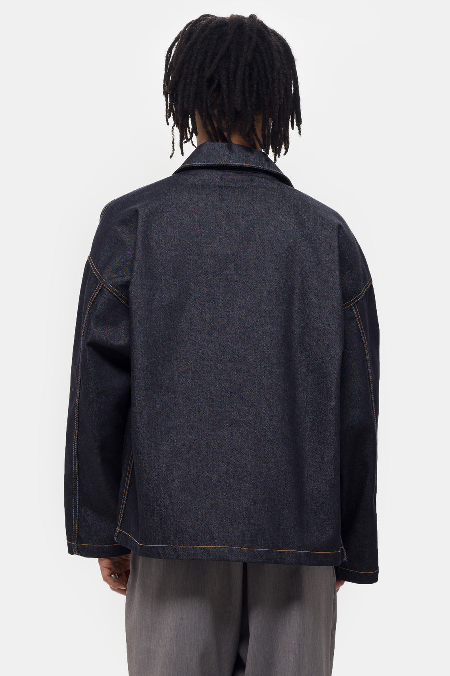 Estudio Niksen Raw-Denim Chore Jacket in Indigo - Notre