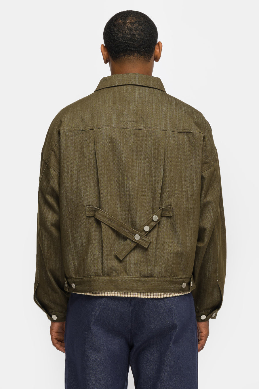 Estudio Niksen Back Strap Pleated Trucker in Khaki - Notre
