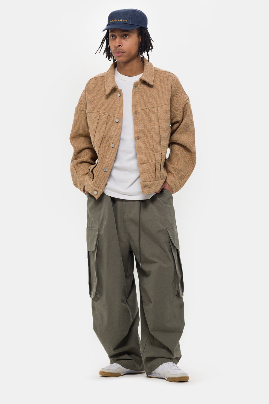 Estudio Niksen Big-Pocket Cargo Pant in Khaki - Notre
