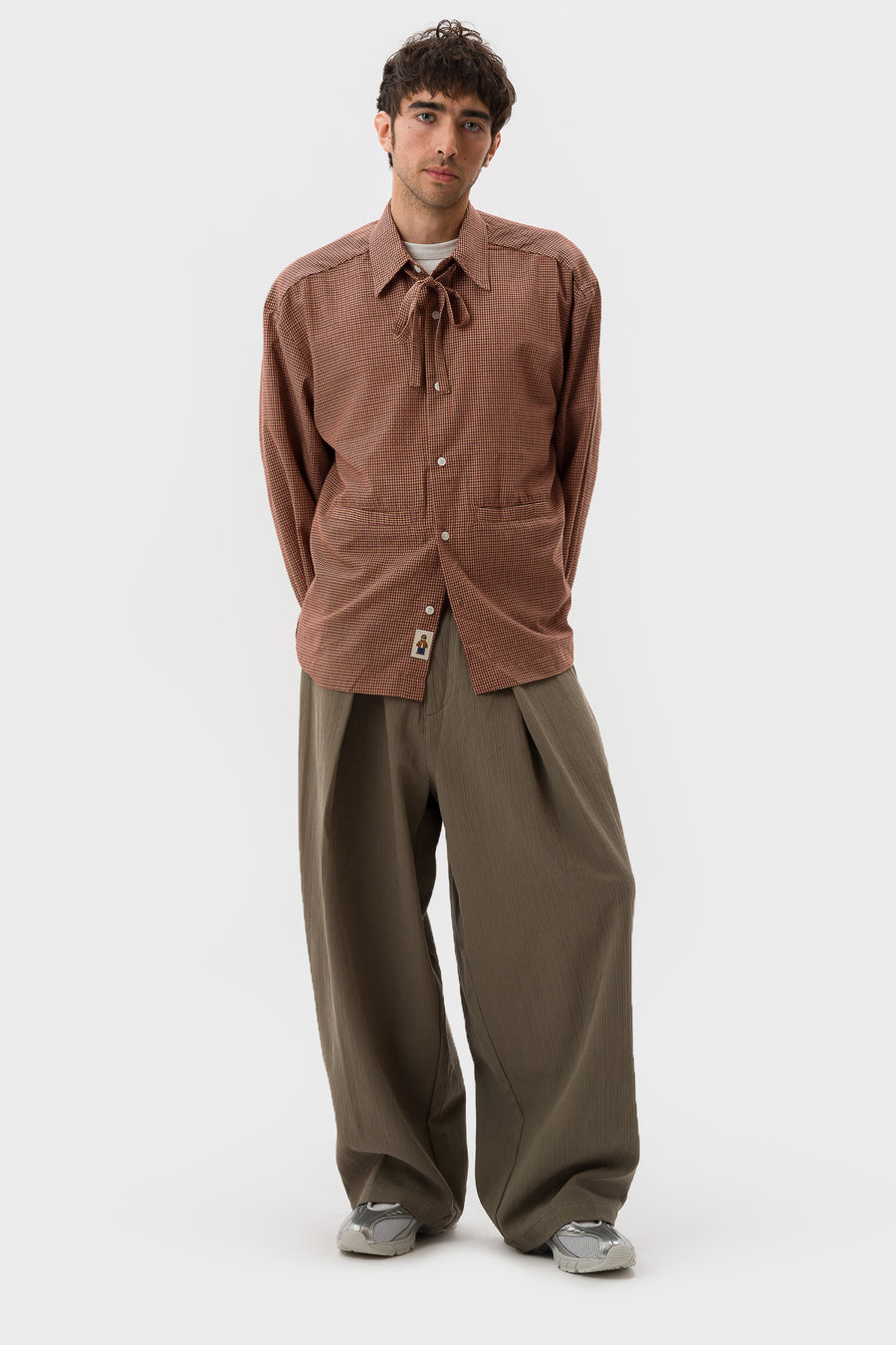 Estudio Niksen Big Fold Balloon Pant in Khaki - Notre