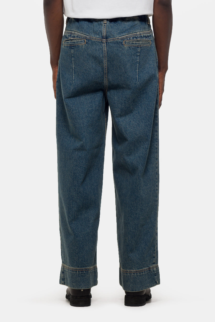 Estudio Niksen Big Hem Denim Jean in Blue - Notre